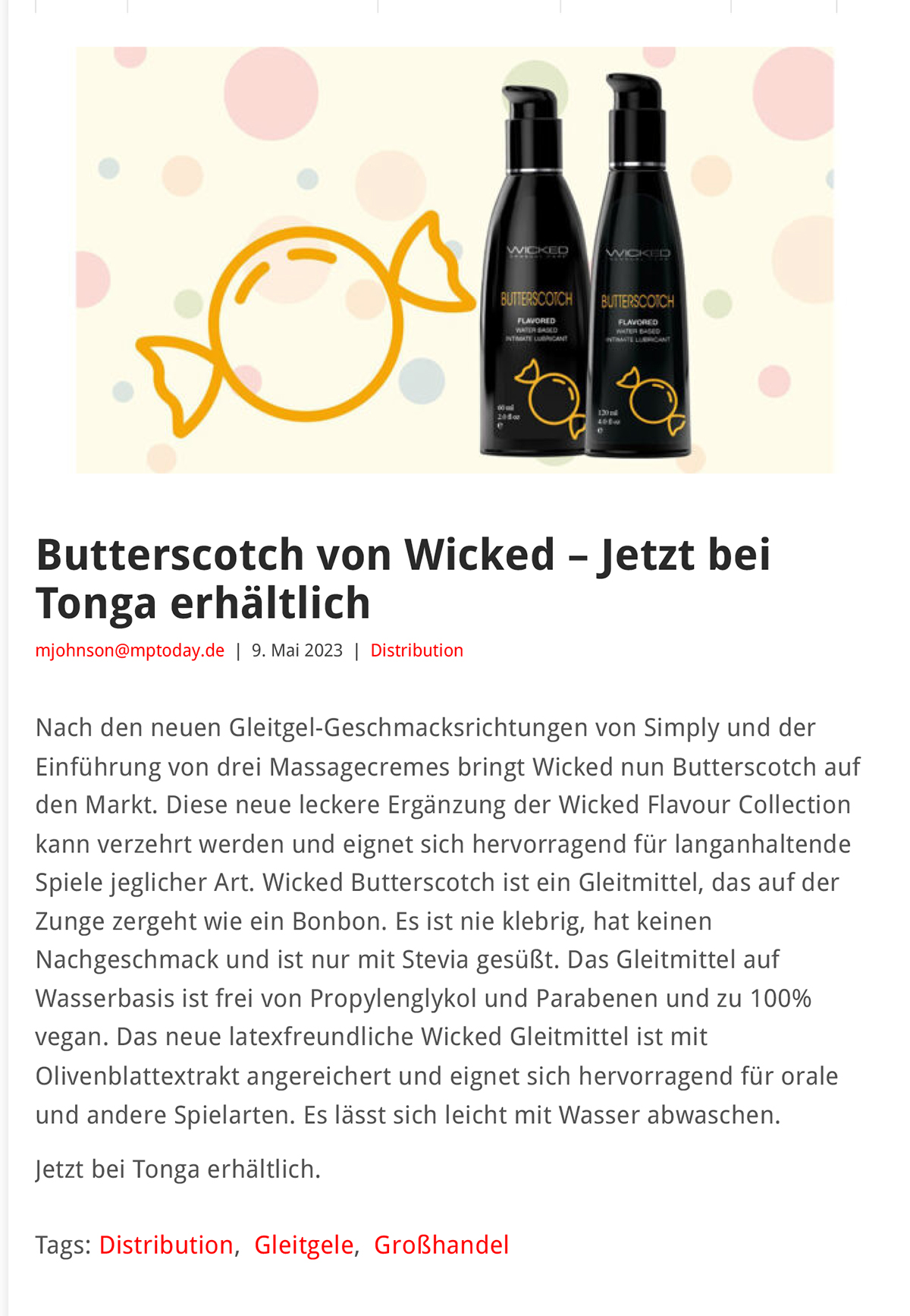 2023-05 eLine Online - Butterscotch von Wicked